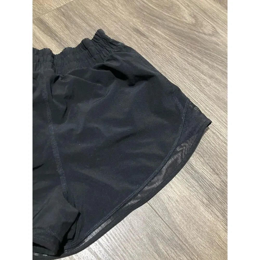 Aritzia Golden Black Running Shorts Elastic Waist Layered Size 4 Athletic Small